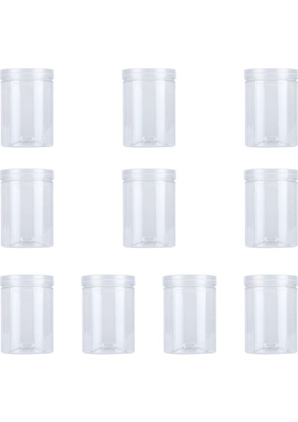 10 Adet 500 ml Gıda Kavanoz Mühürlü Şeffaf Plastik Mutfak Şeker Kokulu Çay Için Kapaklı Aperatifler Konteynerleri (Yurt Dışından) modelleri