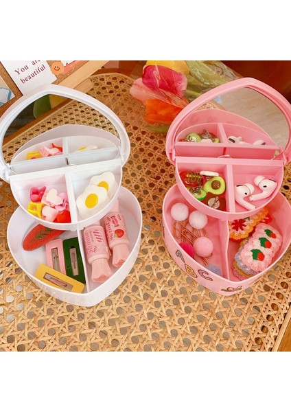 Kız Kalp Saklama Kutusu Takı Masaüstü Mücevher Kutusu Öğrenci Yurdu Aşk Saklama Kutusu Çift Saklama Kutusu Beyaz (Yurt Dışından) modelleri