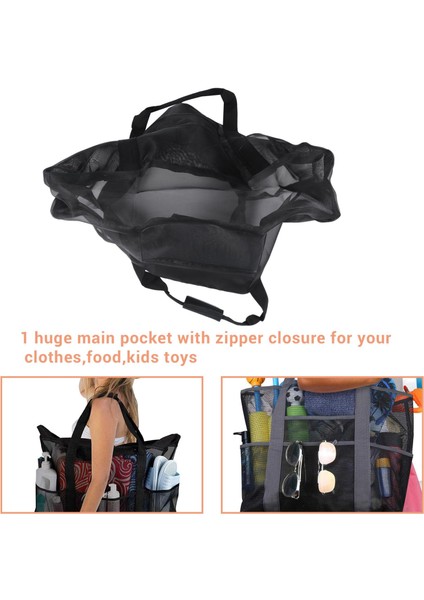 8 Cepler Yaz Plaj Çantası Havlu Için Örgü Dayanıklı Plaj Çantası Oyuncaklar Için Su Geçirmez Iç Çamaşırı Cep Plaj Çantası (Yurt Dışından) modelleri