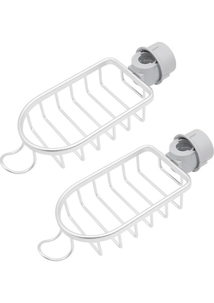 2 Adet Alüminyum Duş Depolama Sepeti Mutfak Banyo Için Tek Katmanlı Depolama Şampuan Sabun Duş Depolama Rafı B (Yurt Dışından)