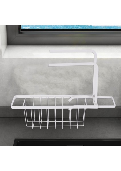 Ayarlanabilir Karbon Lavabo Drenaj Raf Sünger Sabun Sepeti Sünger Tutucu Ev Mutfak Için Havlu Askısı ile Teleskopik Beyaz (Yurt Dışından) fiyatları