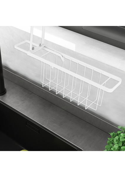 Ayarlanabilir Karbon Lavabo Drenaj Raf Sünger Sabun Sepeti Sünger Tutucu Ev Mutfak Için Havlu Askısı ile Teleskopik Beyaz (Yurt Dışından) modelleri