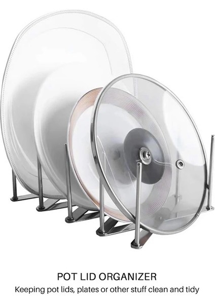 Uzatılabilir Tencere Kapağı Tutucular Çok Amaçlı Vapur Rafı Tavalar Tutucu Esnek Plaka Organizatör Mutfak Bakeware Kesme (Yurt Dışından) fiyatları