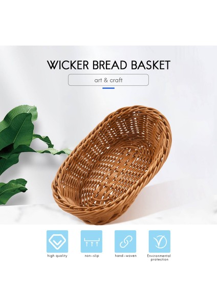 Oval Hasır Dokuma Ekmek Sepeti, Gıda Meyve Kozmetik Depolama Masa Üstü ve Banyo Için 10.2 Inç Depolama Sepeti (Yurt Dışından) modelleri