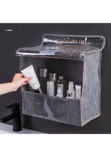 Oturma Odası, Yatak Odası, Elbise Saklama Kutusu, Banyo, Asılı Katlanır Çok Fonksiyonlu Saklama ve Kaplama Kutusu, Gri (Yurt Dışından)