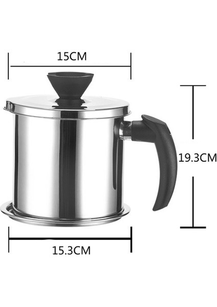 2.3l Yağ Filtresi Pot Mutfak Ev Kapasiteli Filtre Yağı Cüruf Yağ Ayırıcı Yağ Şişesi Mutfak Filtresi Pot (Yurt Dışından) fiyatları