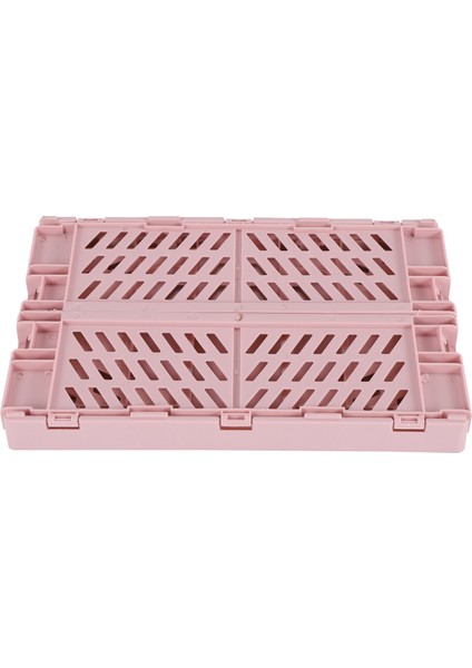 Katlanabilir Sandık Plastik Katlanır Saklama Kutusu Sepet Yardımcı Kozmetik Konteyner Pembe (Yurt Dışından)