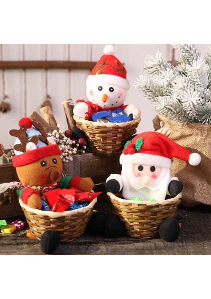 Noel Şeker Sepeti Saklama Kabı Dekorasyon Noel Baba Saklama Sepeti Noel Dekor Parti Dekor Konteyner Hediye - C (Yurt Dışından) fiyatları