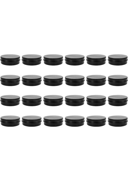 Alüminyum Teneke Kutular - 24 Paket 2oz / 60G Konteyner Vidalı Kapaklı Kutular Kozmetik Numune Kapları Mum Seyahat Tenekeleri (Yurt Dışından)