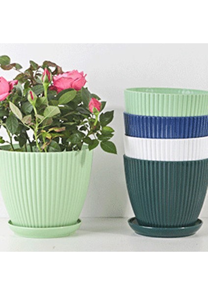 Bitkiler Için Plastik Ekici Saksılar, Drenaj Delikleri ve Tabakları ile 5 Paket 6 Inç Saksılar, Iç Mekan Dış Mekan D Için (Yurt Dışından) indirimleri