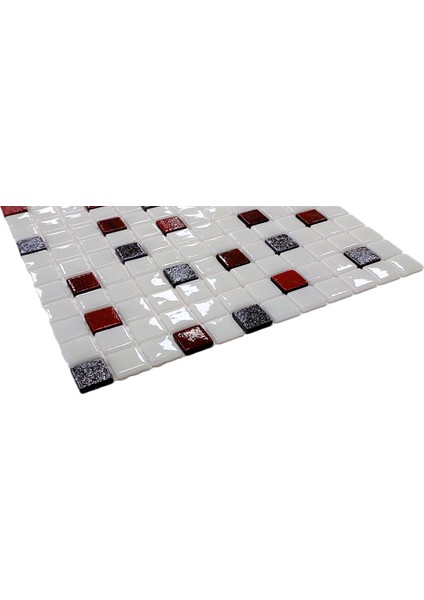 Mutfak Tezgah Arası ve Tüm Yaşam Alanları İçin Cam Mozaik. Taş Ölçüleri: 25X25X5 Mm. File Ölçüsü: 31.5X31.5 cm. ( 1 Kutu = 1 m2 Fiyatıdır )