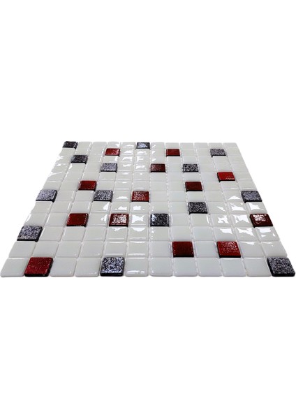 Mutfak Tezgah Arası ve Tüm Yaşam Alanları İçin Cam Mozaik. Taş Ölçüleri: 25X25X5 Mm. File Ölçüsü: 31.5X31.5 cm. ( 1 Kutu = 1 m2 Fiyatıdır )