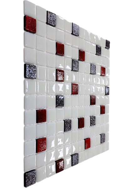 Mutfak Tezgah Arası ve Tüm Yaşam Alanları İçin Cam Mozaik. Taş Ölçüleri: 25X25X5 Mm. File Ölçüsü: 31.5X31.5 cm. ( 1 Kutu = 1 m2 Fiyatıdır )