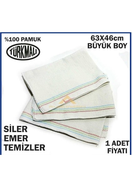 Büyük Yer Silme Bezi %100 Pamuk 63X46CM Hav Bırakmaz Süper Emici Kalın Dokulu Temizlik Bezi