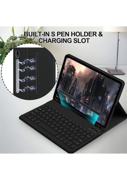 Samsung Tab S9 Ultra SM-X910 14.6 Inç Uyumlu Bluetooth Türkçe Q Klavyeli Kılıfı (Tablet Değildir) modelleri