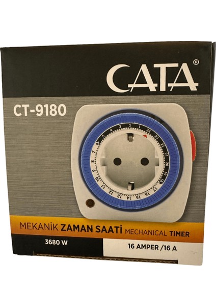 CT-9180 3680W 16 Amper Mekanik Zaman Saati