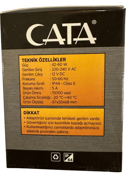 CT-2553 5 Amper 220V Fişli Adaptör