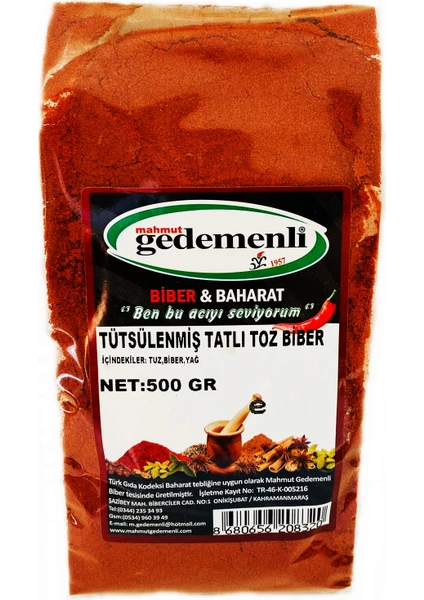 Tütsülenmiş Tatlı Toz Biber 500 gr Paprika