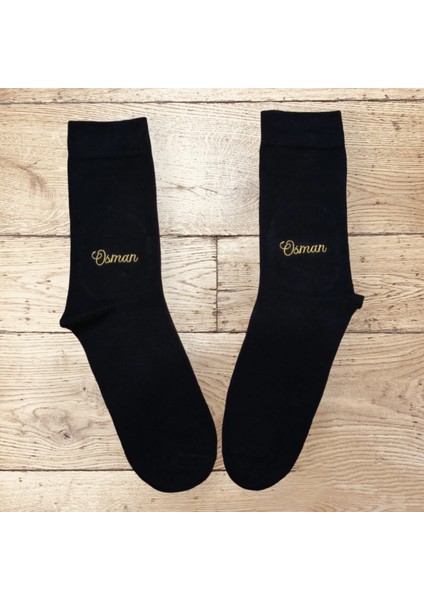 Kişiye Özel Isim Veya Harf Nakışlı Hediyelik Damat, Gelin Veya Sevgili Çorabı