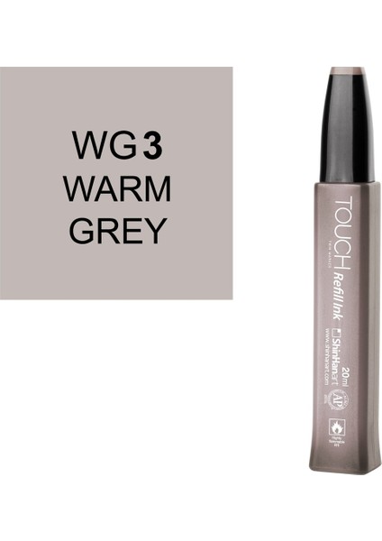 Touch Twin Marker Refill Alcohol Ink Alkol Bazlı Mürekkep 20 ml Wg3 Warm Grey 3