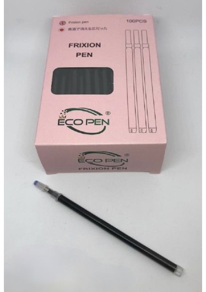 Eco Pen Frixion Isı ile Uçan Kalem Siyah 100 Adet Kutu