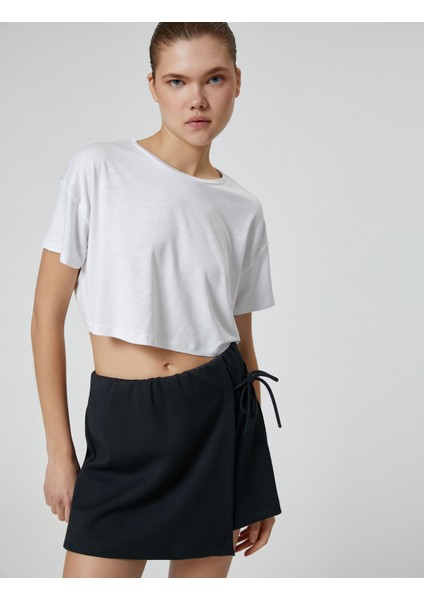 Spor Basic Spor T-Shirt Kısa Kollu Bisiklet Yaka