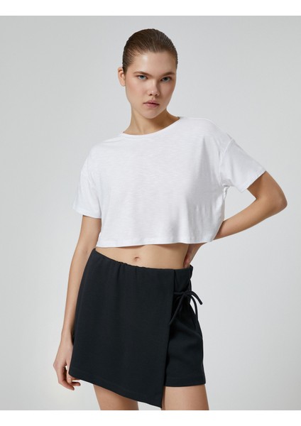 Spor Basic Spor T-Shirt Kısa Kollu Bisiklet Yaka modelleri