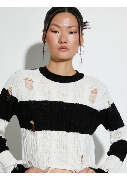 Crop Ajurlu Kazak Uzun Kollu