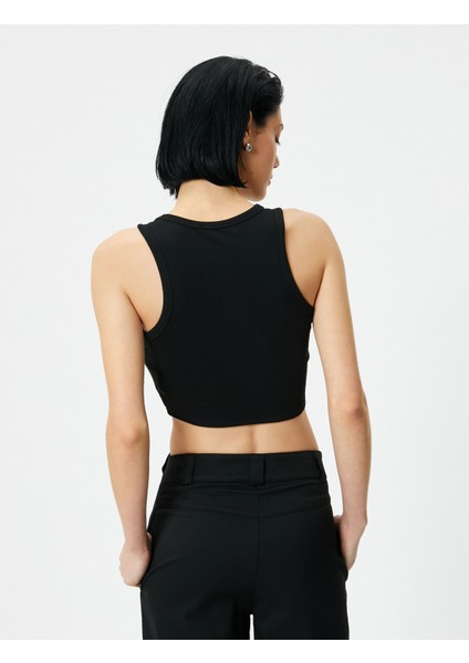 Crop Atlet Ribanalı Bisiklet Yaka