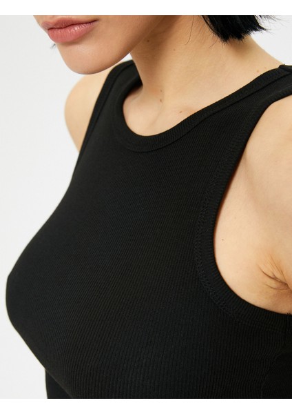 Crop Atlet Ribanalı Bisiklet Yaka