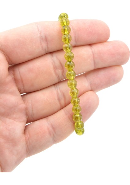 Doğal Olivin Peridot Taşı Bileklik 6 mm modelleri