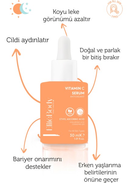 C Vitamini Canlandırıcı Ve Besleyici Cilt Bakım Serumu