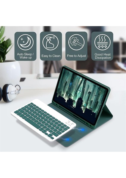 Samsung Tab S9 Ultra SM-X910 14.6 Inç Uyumlu Bluetooth Türkçe Q Klavyeli Kılıfı (Tablet Değildir)
