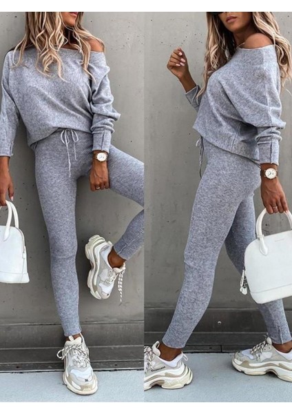 Kadın Uzun Kollu Şardonlu Kaşkorse Yarasa Kol Ikili Takım fiyatları