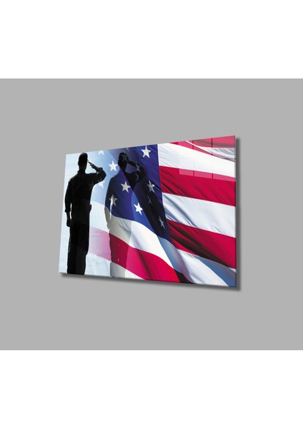 Amerika Bayrağı Cam Tablo America Flag 36X23-MIYREM fiyatları