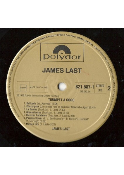 James Last – Trumpet À Gogo Jazz Tarz Plak Alithestereo