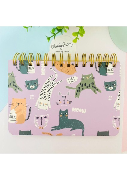 Kawai Kore Kırtasiye Kedi Pati Haftalık Günlük Hatırlatıcı Planlayıcı Defter Weekly Planner 52 Sayfa 18*12 cm Ölçüler