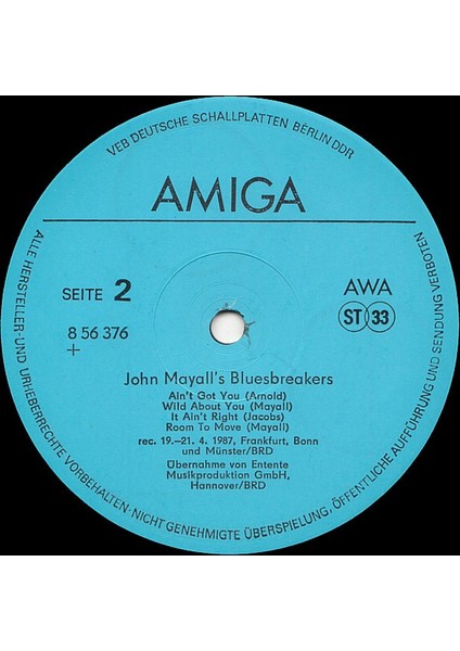 John Mayall's Bluesbreakers* – John Mayall's Bluesbreakers  Electric Blues Alithestereo