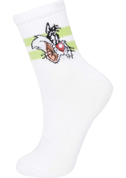 Kadın Looney Tunes 3'lü Pamuklu Soket Çorap B8757AXNS modelleri