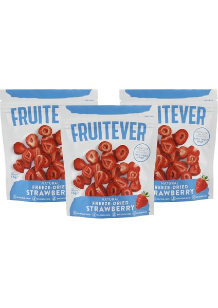 Freeze Dried Çilek Dondurularak Kurutulmuş 15 gr 3'lü Paket