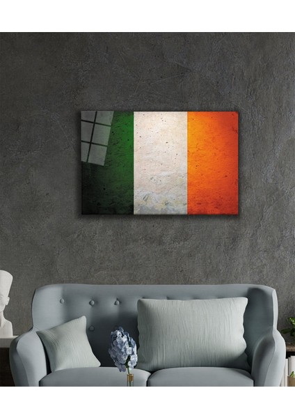 Irlanda Bayrağı Cam Tablo Irish Flag 36X23-MIYREM