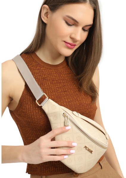 Bej Kadın 42X13X11 cm Bel Çantası 05FM24Y1000