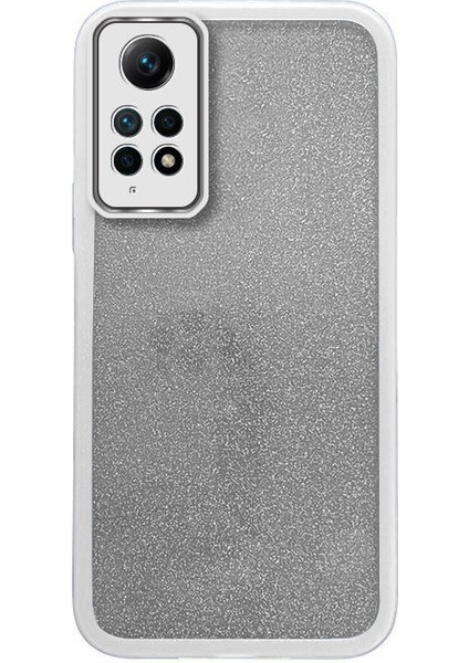 Xiaomi Redmi Note 12 Pro Uyumlu Kılıf Zebana Işıltım Silikon Kılıf (Kamera Lens Korumalı) Gri