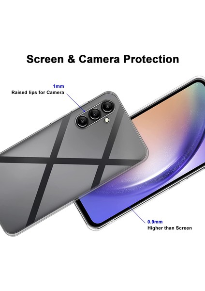 Samsung Galaxy A54 5g Için Tpu 2.5d Ark Kenar Temperli Cam Ekran Filmi ile Net Telefon Kılıfı (Yurt Dışından)