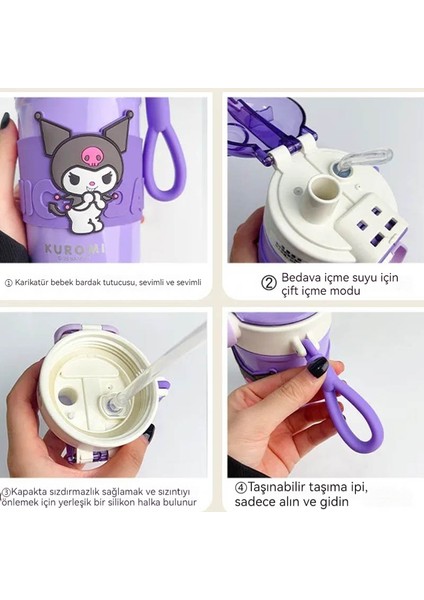 Yeni Karikatür Yalıtımlı Su Bardağı 410ML (Yurt Dışından)