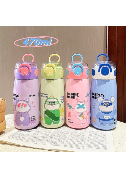 Paslanmaz Çelik Karikatür Yalıtımlı Su Bardağı 470ML (Yurt Dışından)
