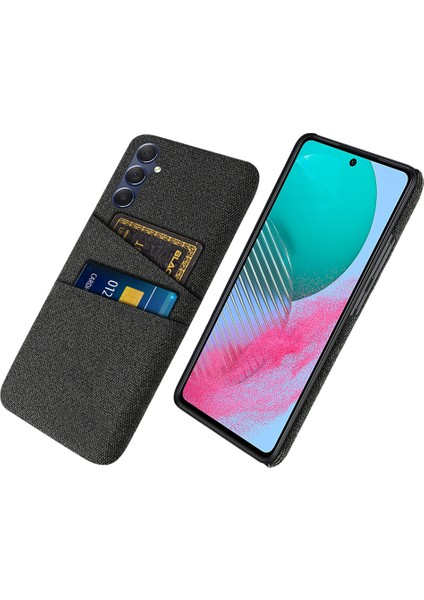 Samsung Galaxy M54 5G/F54 5g Için Pc+Çift Kart Yuvaları Black ile Kumaş Anti-Drop Telefon Kılıfı (Yurt Dışından)
