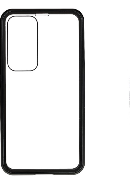 Samsung Galaxy S23+ Metal Çerçeve Tam Vücut Temiz Black Için Manyetik Çift Sandalı Temperli Cam Telefon Kılıfı (Yurt Dışından) fiyatları