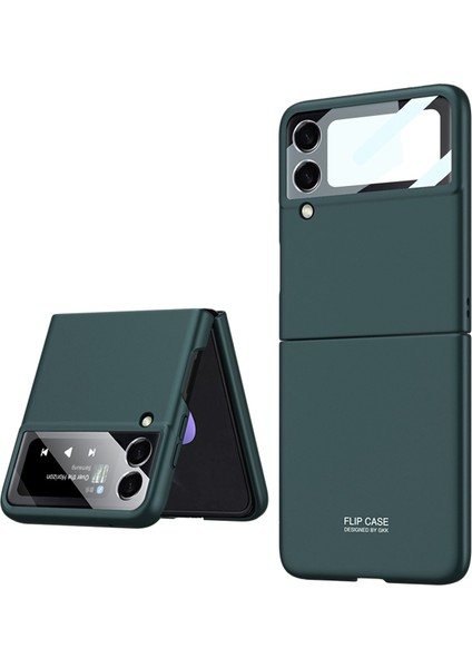Samsung Galaxy Z Flip4 Için Gkk 5g Ultra Ince Sert Pc Kesin Kesim Küçük Ekranlı Temperli Cam Koruyucu Telefon Kılıfı (Yurt Dışından)