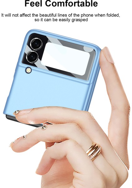 Samsung Galaxy Z Flip4 Için Gkk 5g Ultra Ince Sert Pc Kesin Kesim Küçük Ekranlı Temperli Cam Koruyucu Telefon Kılıfı (Yurt Dışından)